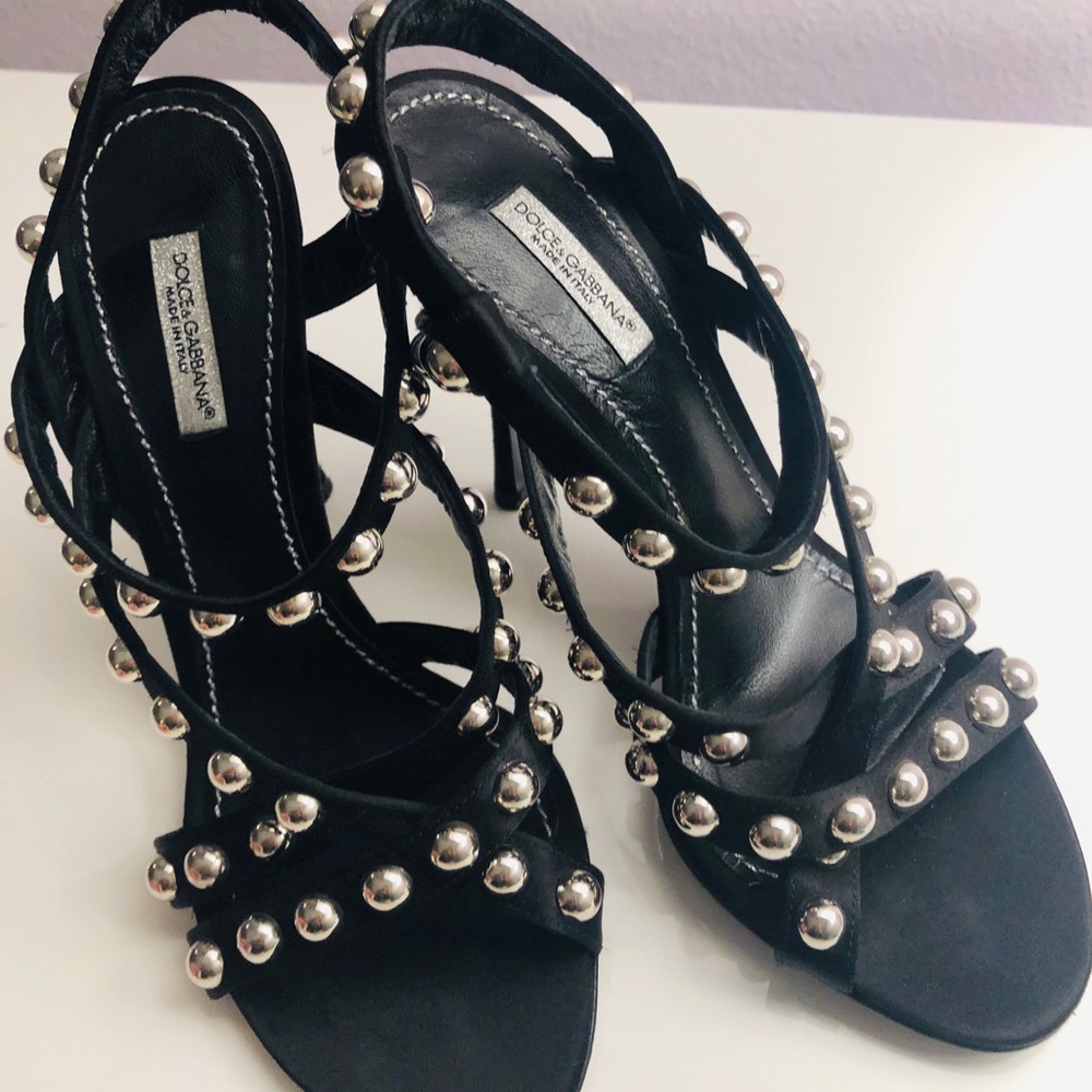 Dolce & Gabbana Studded Slip On Sandal